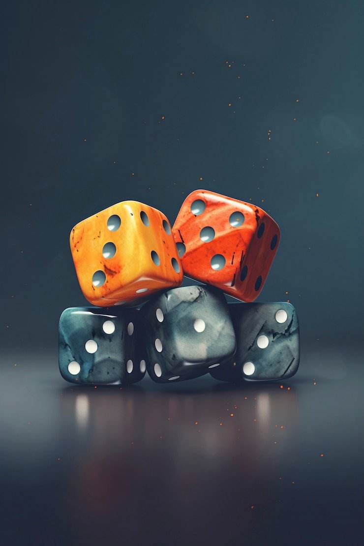 Studio langsung Dice Game teluk4d dengan dealer dan wadah dadu transparan